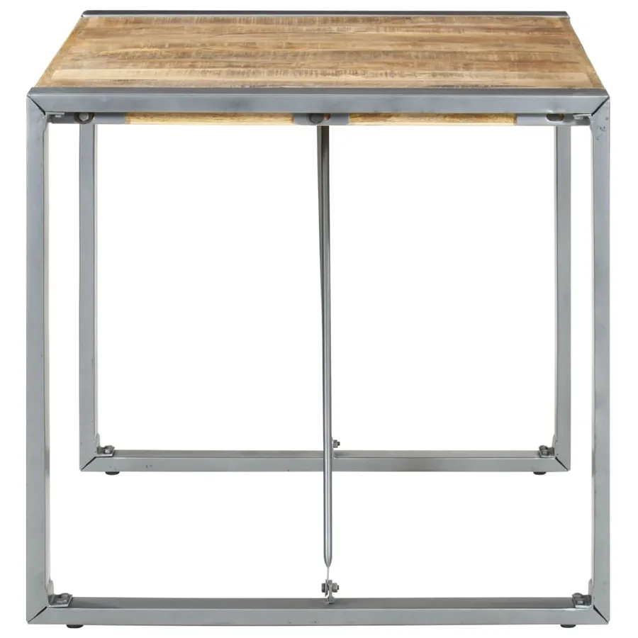 Table à manger 80x80x75 cm bois de manguier brut - 3