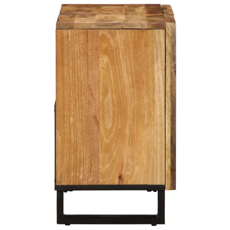 Armoire lavabo de salle de bain 62x34x58cm manguier massif brut - 4