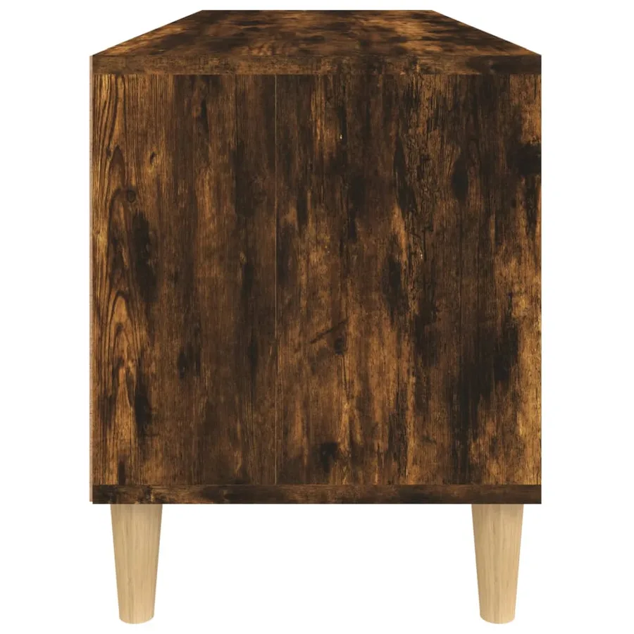 Meuble TV chêne fumé 100x34,5x44,5 cm bois d'ingénierie - 7