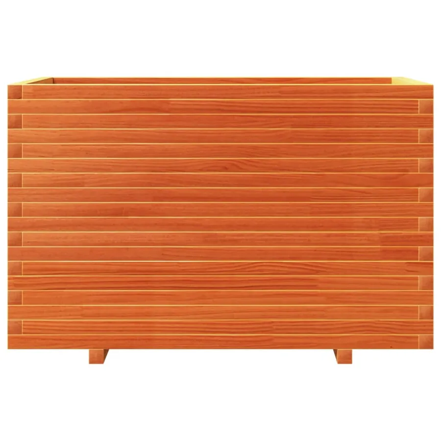 Jardinière cire marron 110x60x72 cm bois de pin massif - 5