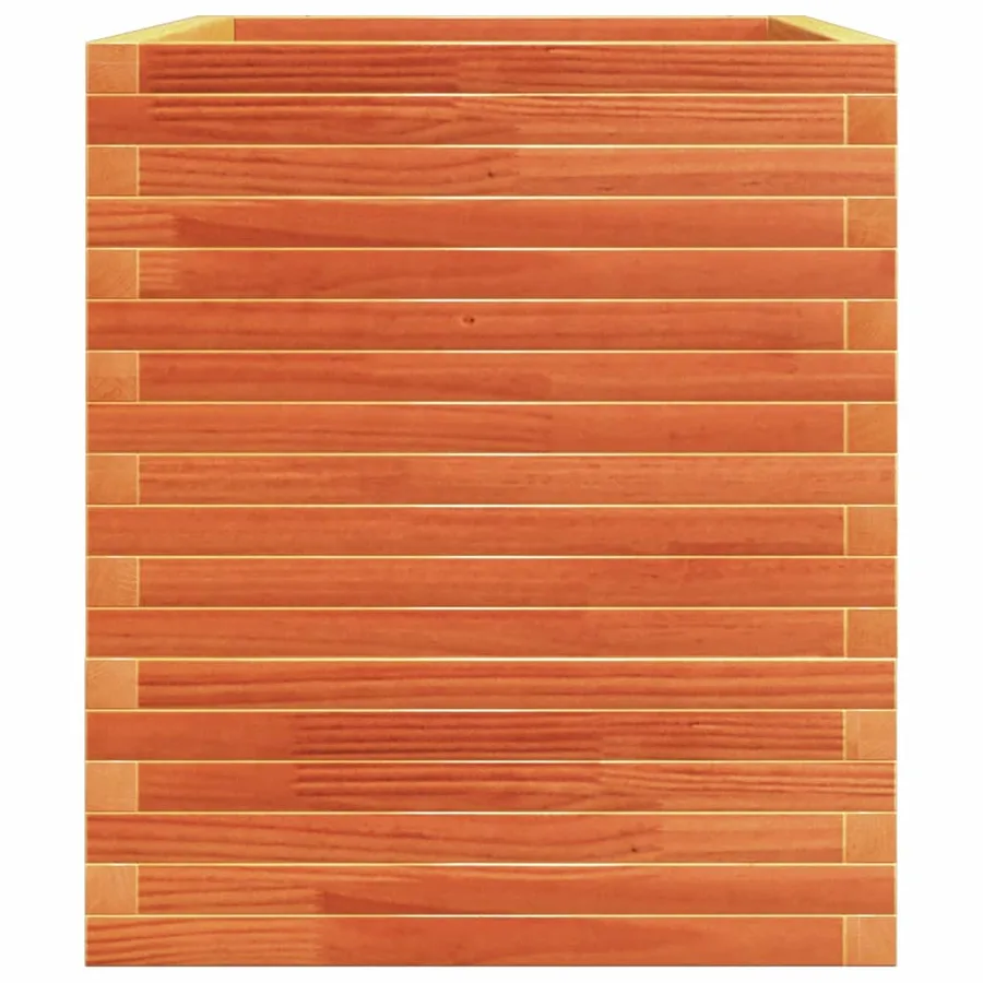 Jardinière cire marron 110x60x72 cm bois de pin massif - 6