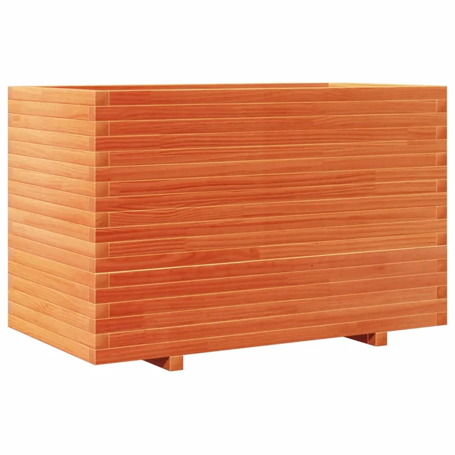 Jardinière cire marron 110x60x72 cm bois de pin massif - 7