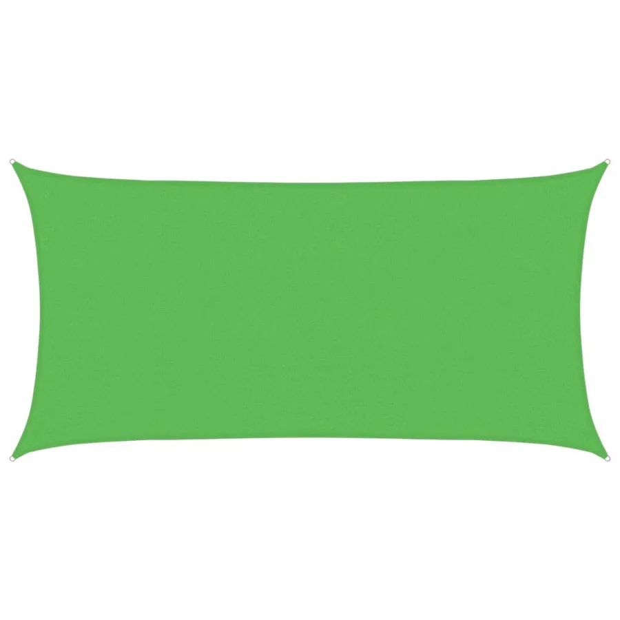 Voile d'ombrage 160 g/m² rectangulaire vert clair 2,5x5 m PEHD - 2