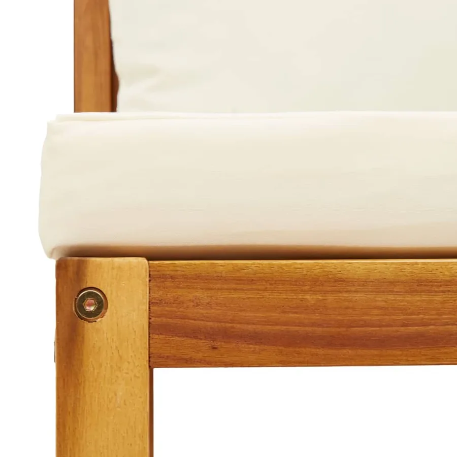Ensemble de canapés de jardin 5 pièces avec coussins en bois d'acacia et corde - 10