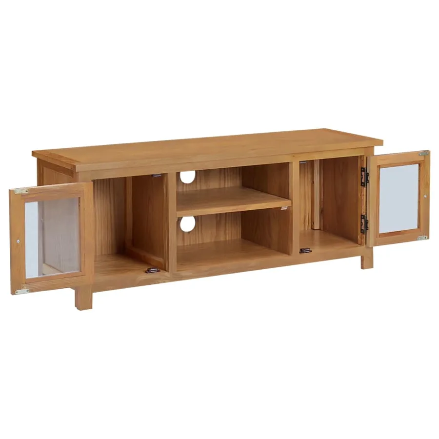 Meuble TV 110x35x44 cm Bois de chêne massif - 2