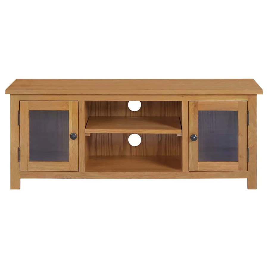 Meuble TV 110x35x44 cm Bois de chêne massif - 3