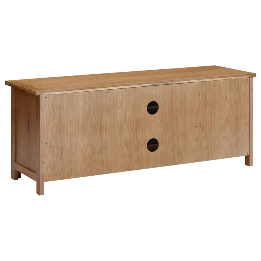 Meuble TV 110x35x44 cm Bois de chêne massif - 5