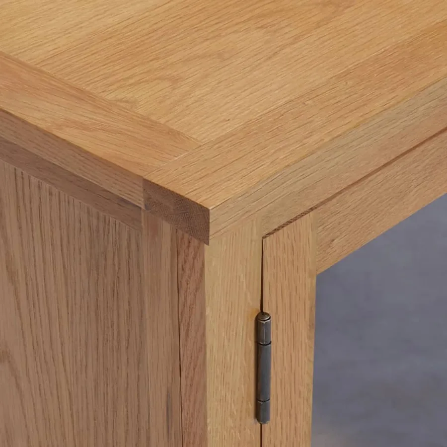 Meuble TV 110x35x44 cm Bois de chêne massif - 6