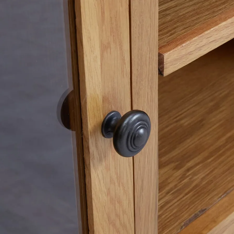 Meuble TV 110x35x44 cm Bois de chêne massif - 7