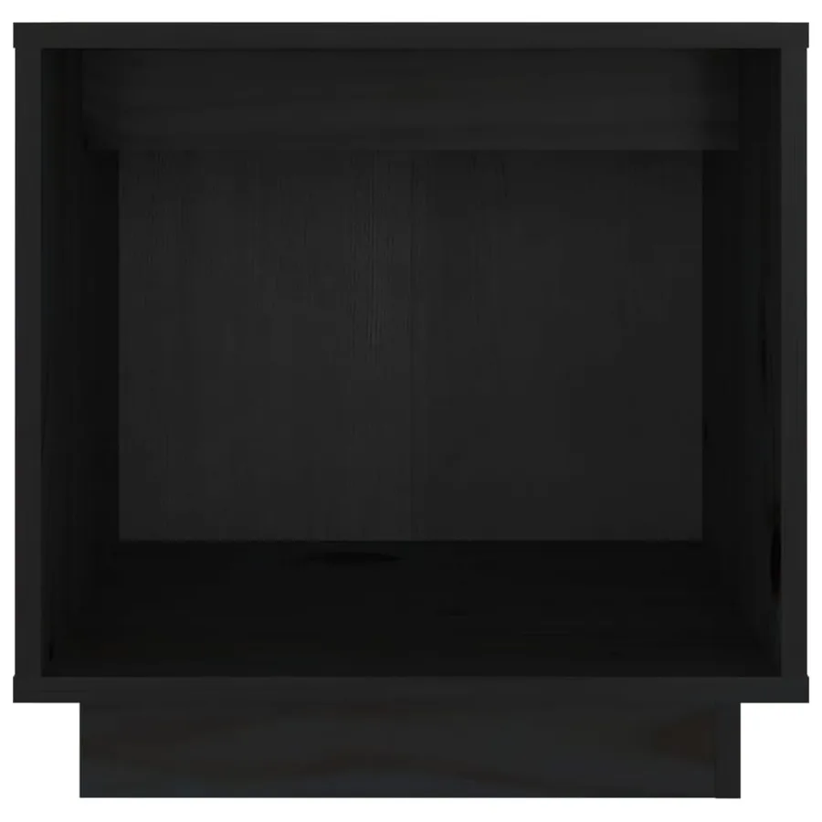 Tables de chevet 2 pcs Noir 40x30x40 cm Bois de pin solide - 5