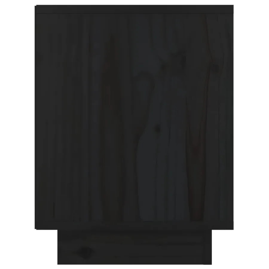 Tables de chevet 2 pcs Noir 40x30x40 cm Bois de pin solide - 6