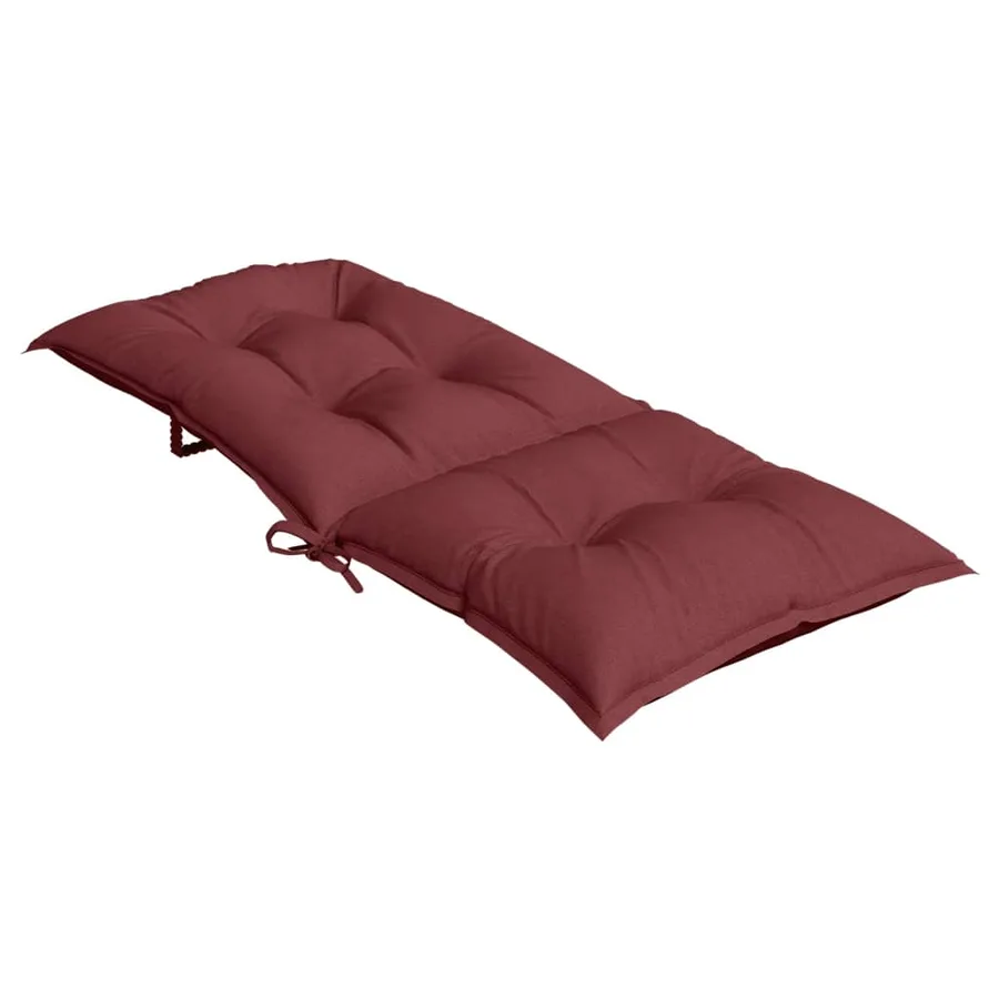 Coussins de chaise dossier haut lot de 6 rouge bordeaux mélangé - 6