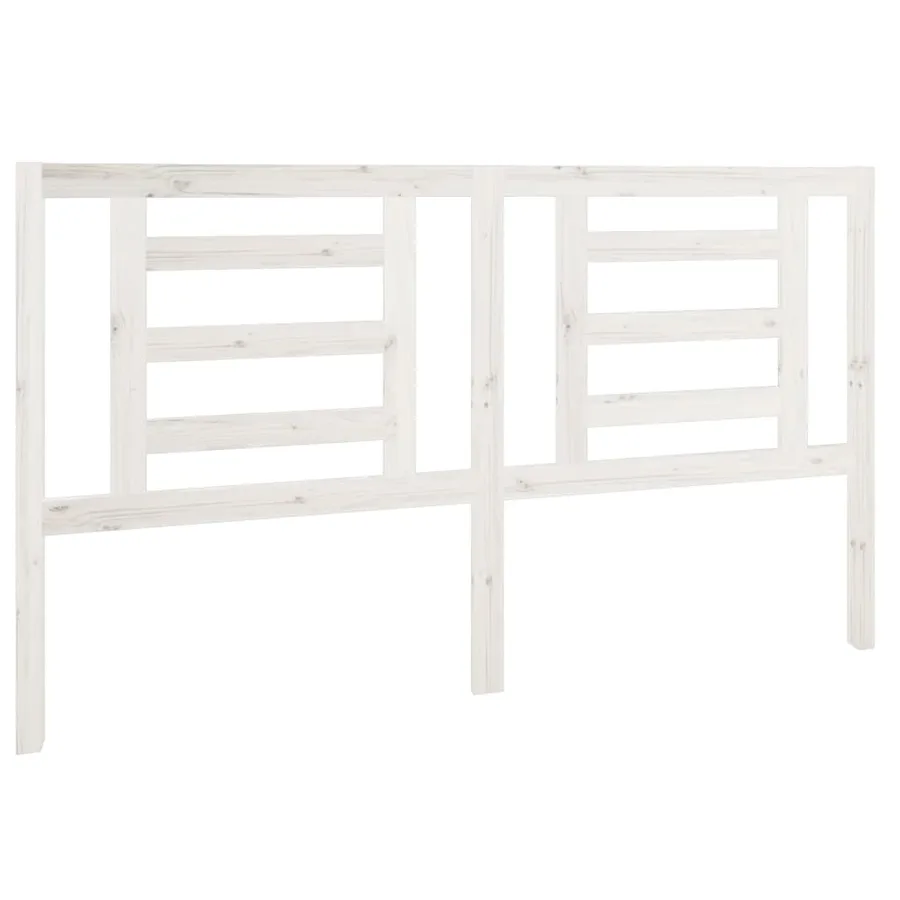 Tête de lit Blanc 166x4x100 cm Bois de pin massif - 2