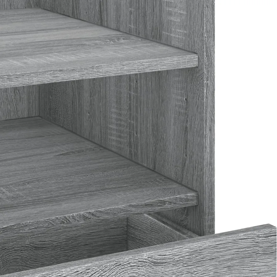 Table de chevet sonoma gris 45x50x50 cm bois d'ingénierie - 9
