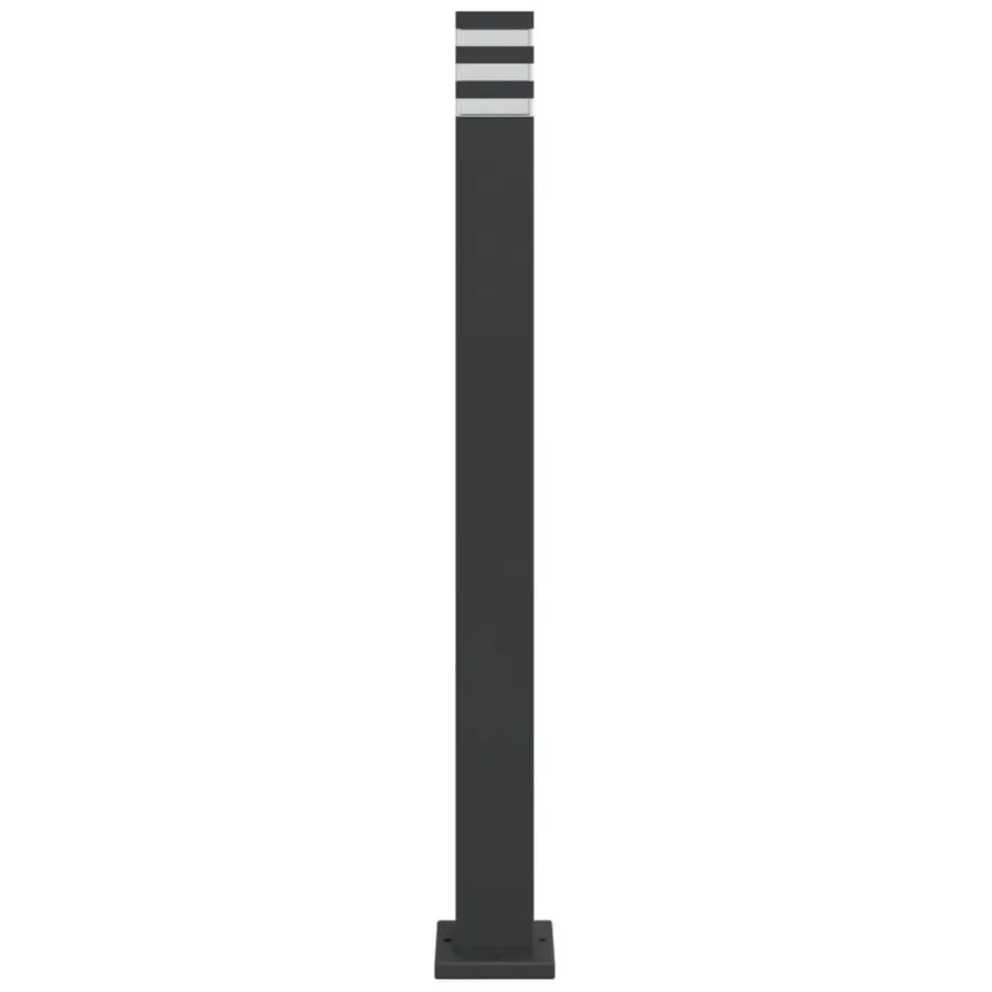 Lampadaires d'extérieur 3 pcs noir 110 cm aluminium - 4