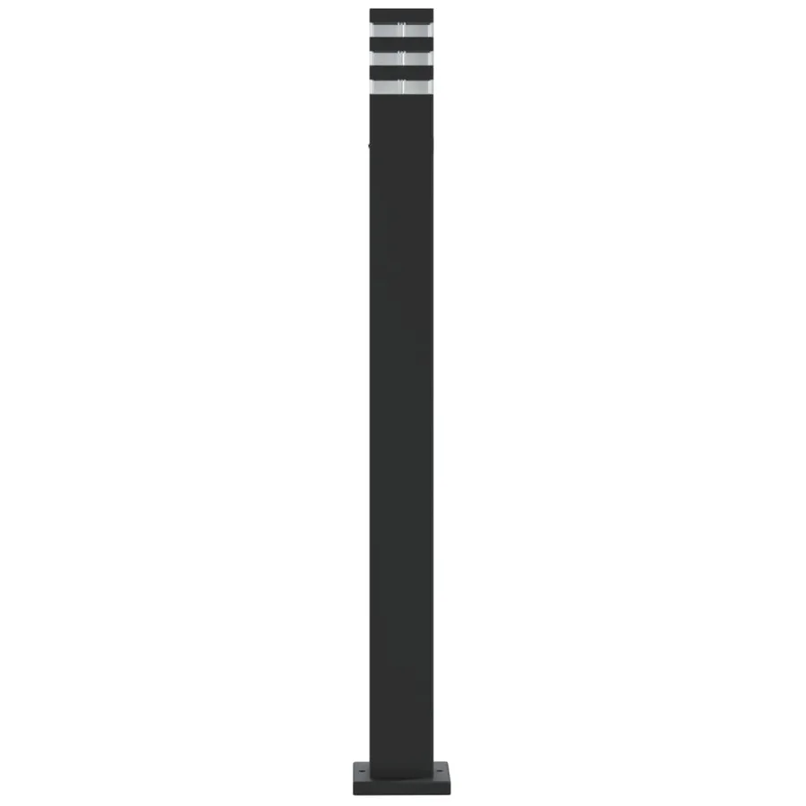 Lampadaires d'extérieur 3 pcs noir 110 cm aluminium - 5