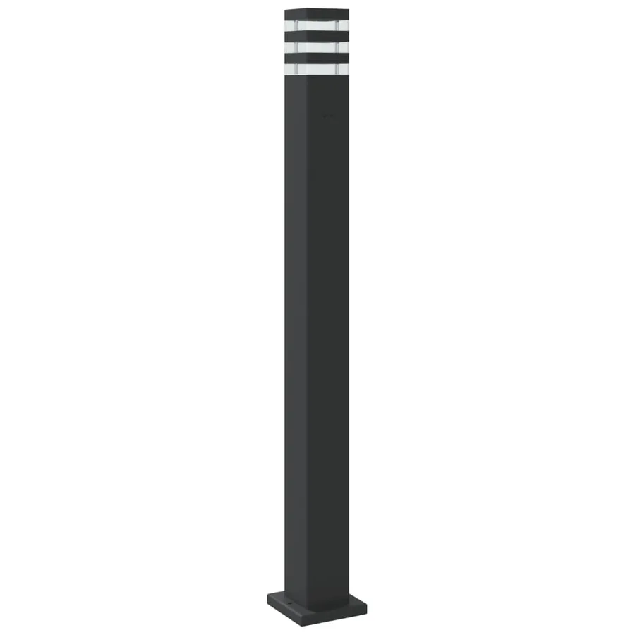 Lampadaires d'extérieur 3 pcs noir 110 cm aluminium - 6