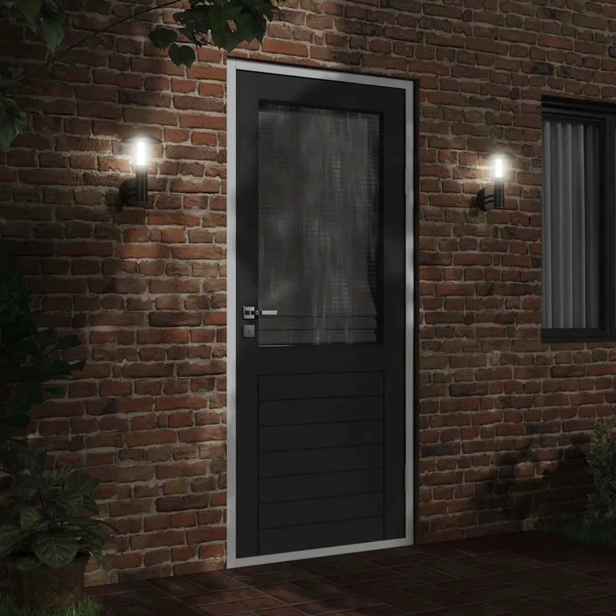 Applique murale d'extérieur noir acier inoxydable - 3