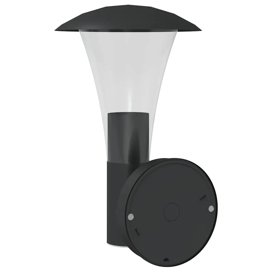 Applique murale d'extérieur noir acier inoxydable - 6