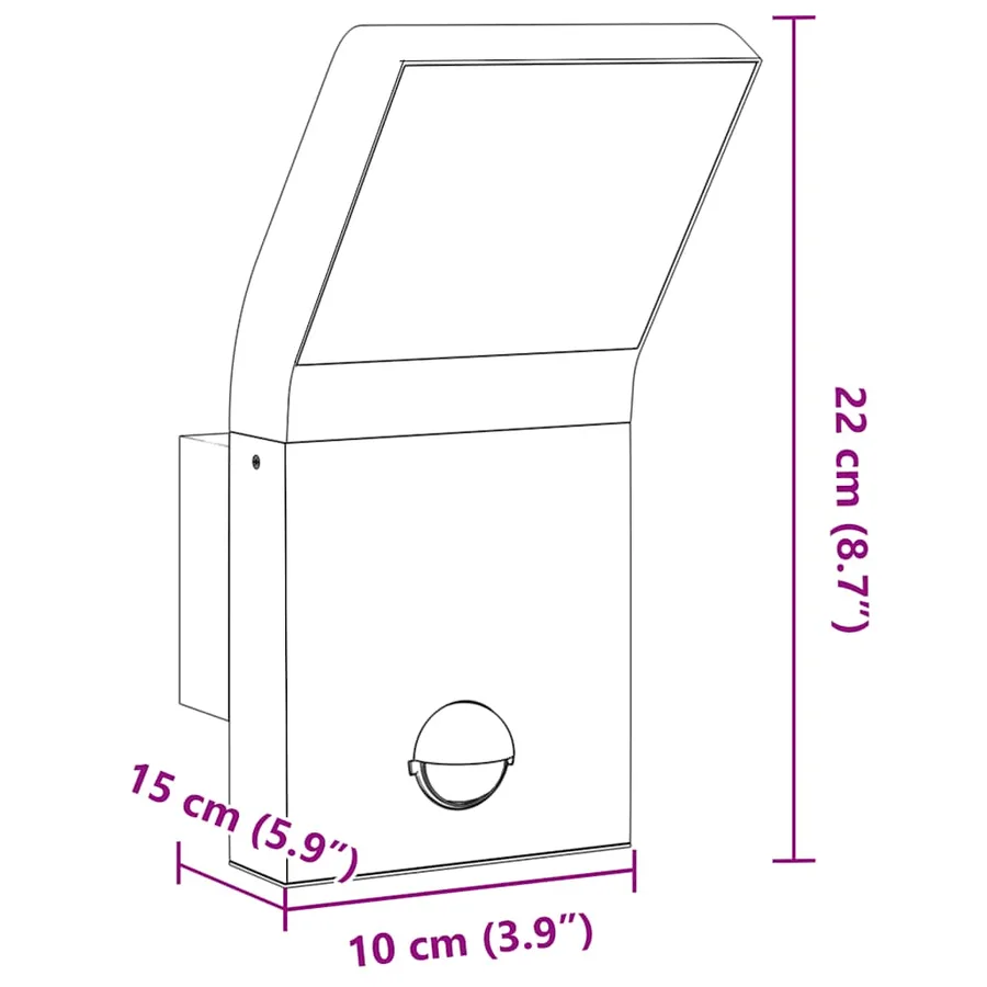 Appliques murales LED d'extérieur avec capteurs 2 pcs blanc - 9