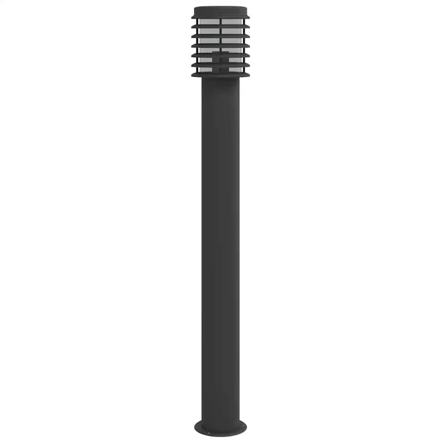 Lampadaires d'extérieur 3 pcs noir 110 cm acier inoxydable - 4