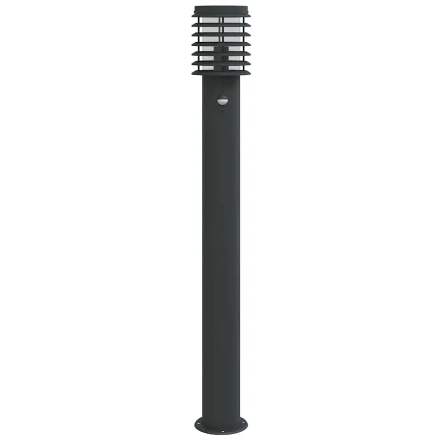Lampadaires d'extérieur et capteurs 3 pcs noir acier inoxydable - 4