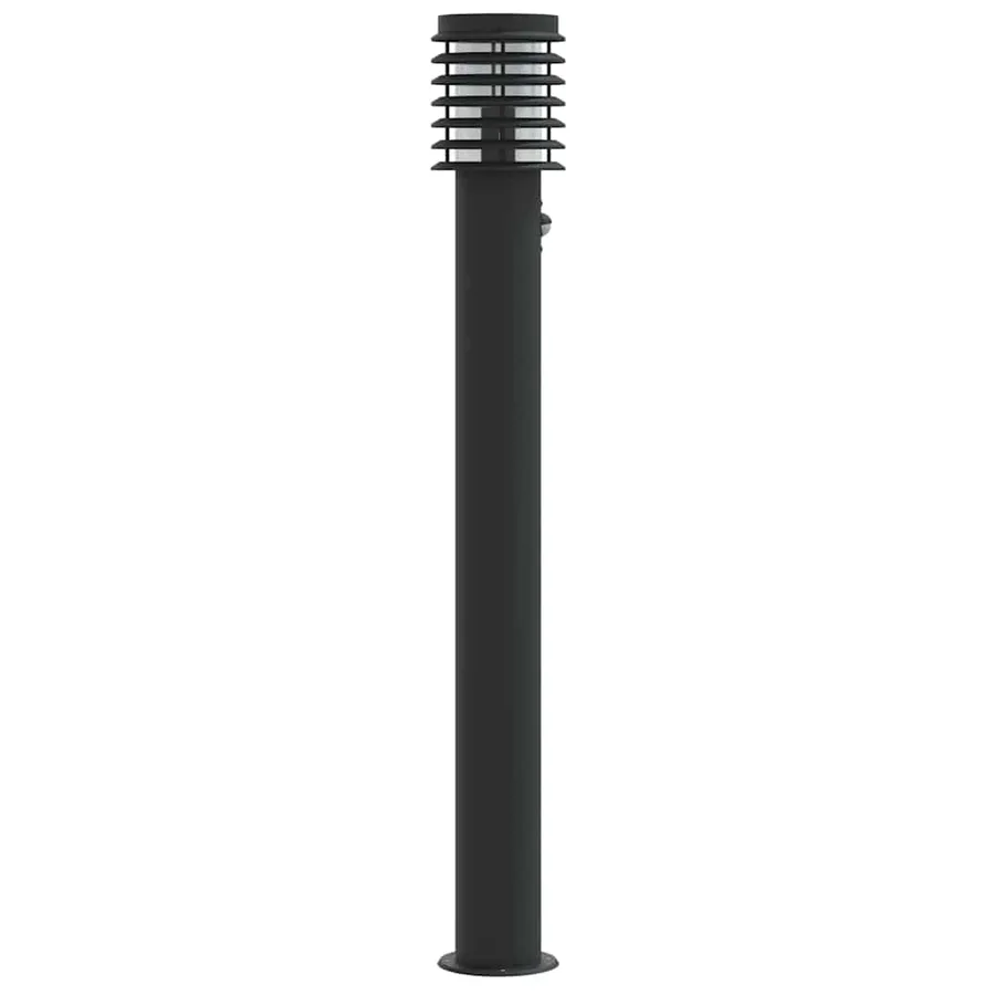 Lampadaires d'extérieur et capteurs 3 pcs noir acier inoxydable - 5