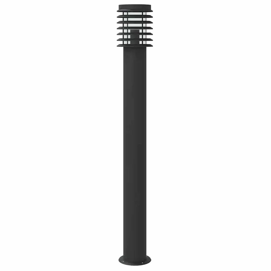 Lampadaires d'extérieur et capteurs 3 pcs noir acier inoxydable - 6