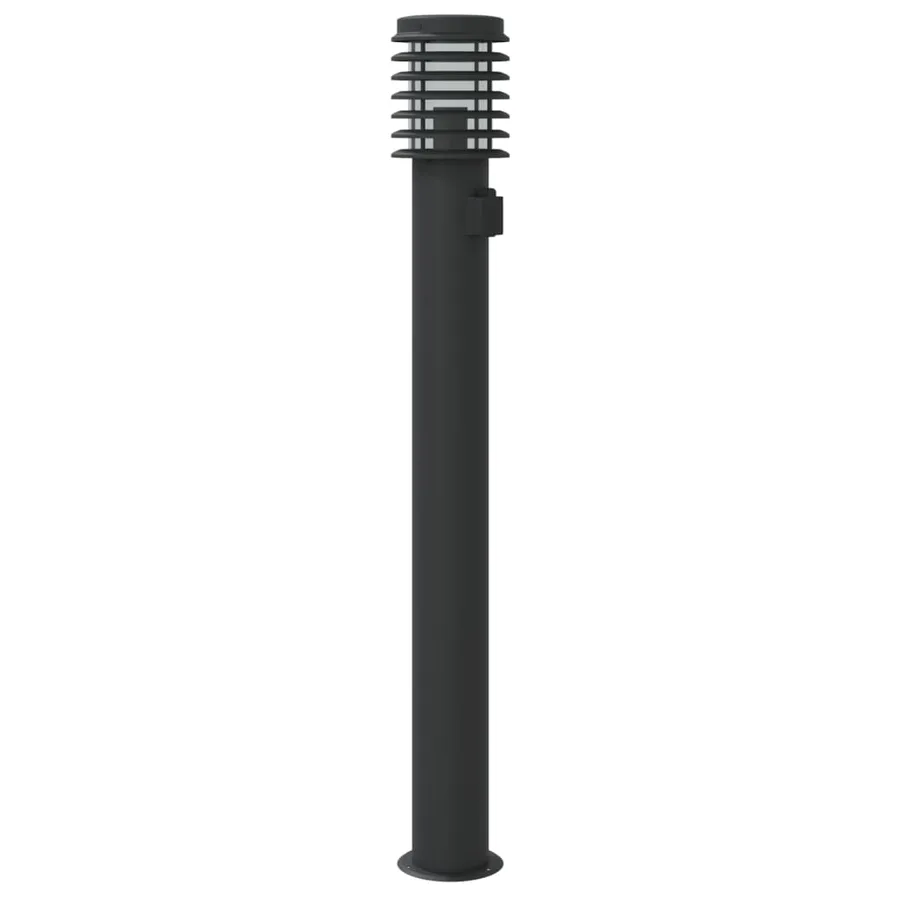 Lampadaire d'extérieur avec sortie noir 110 cm acier inoxydable - 6
