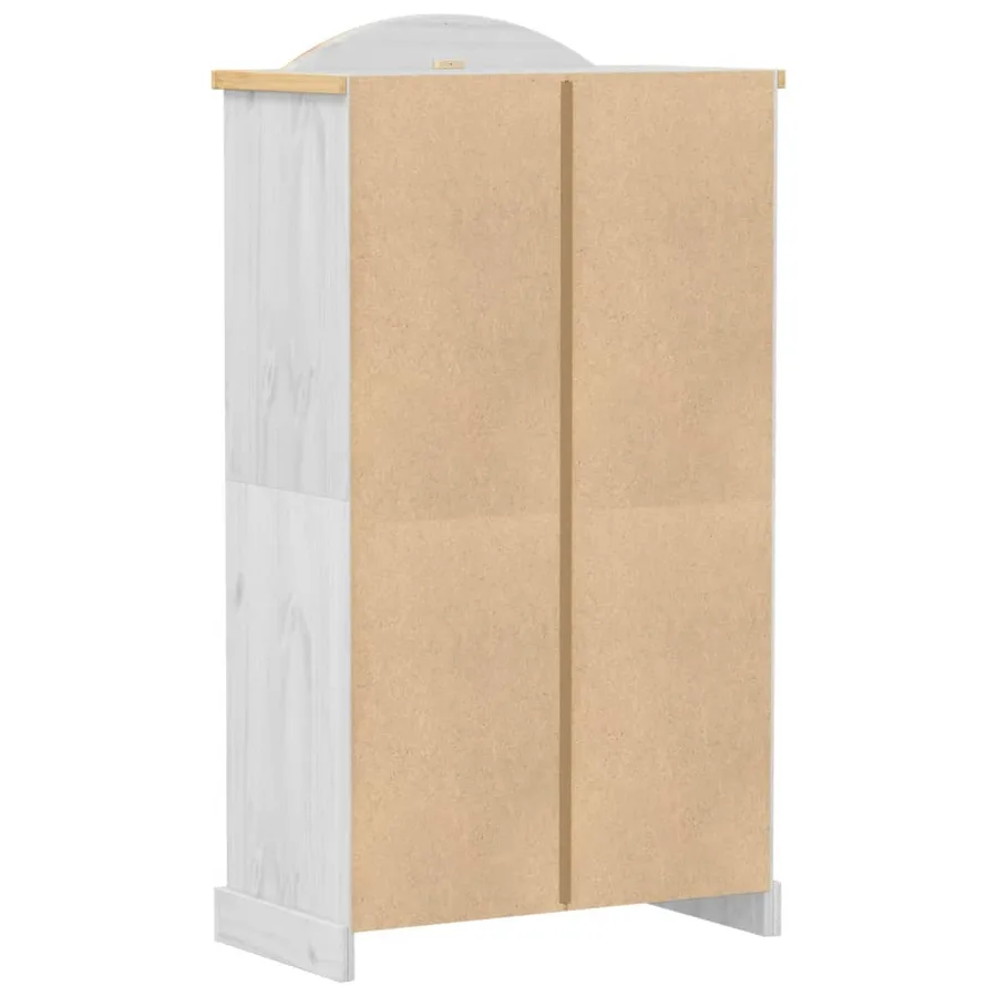 Garde-robe Corona blanc 102x52x186 cm bois de pin massif - 6