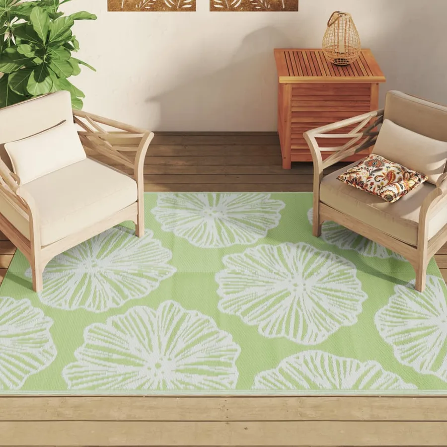 Tapis d'extérieur ARAKIL vert 140 x 200 cm PP - 3