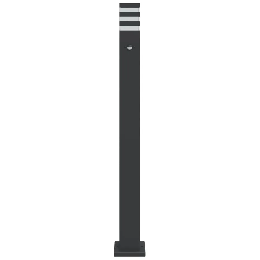Lampadaire d'extérieur avec capteur noir 110 cm aluminium - 4
