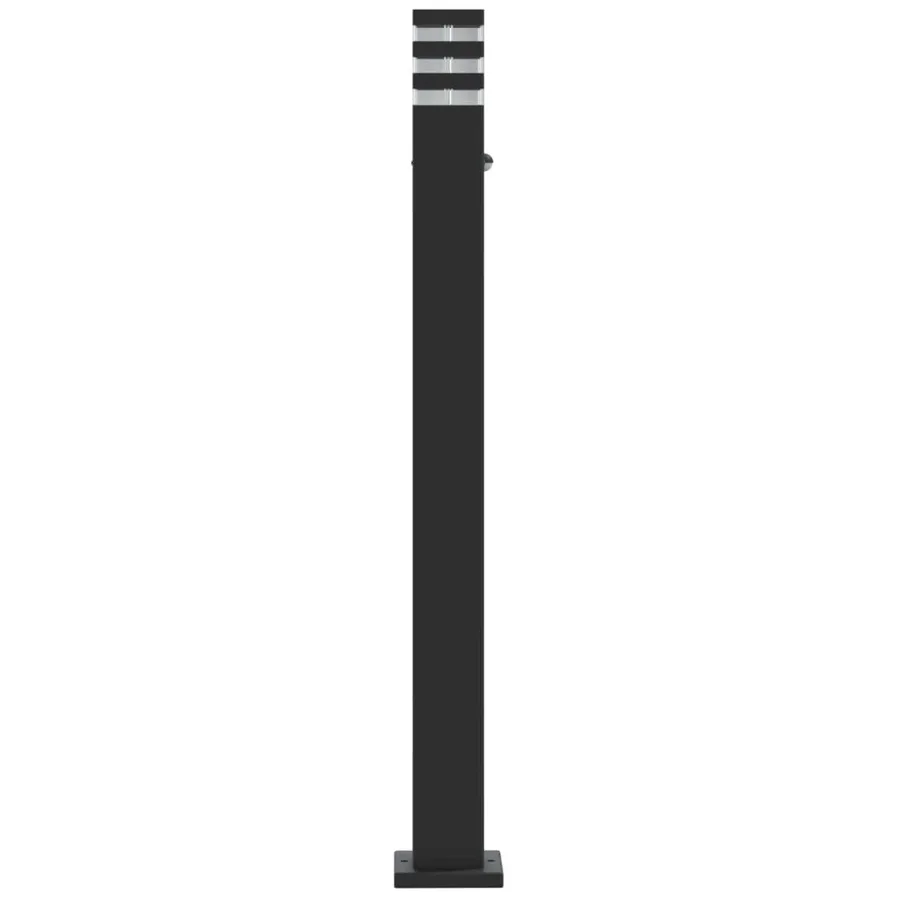 Lampadaire d'extérieur avec capteur noir 110 cm aluminium - 5