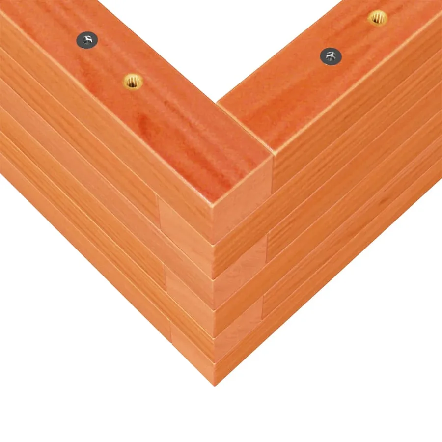 Jardinière cire marron 90x60x23 cm bois de pin massif - 8
