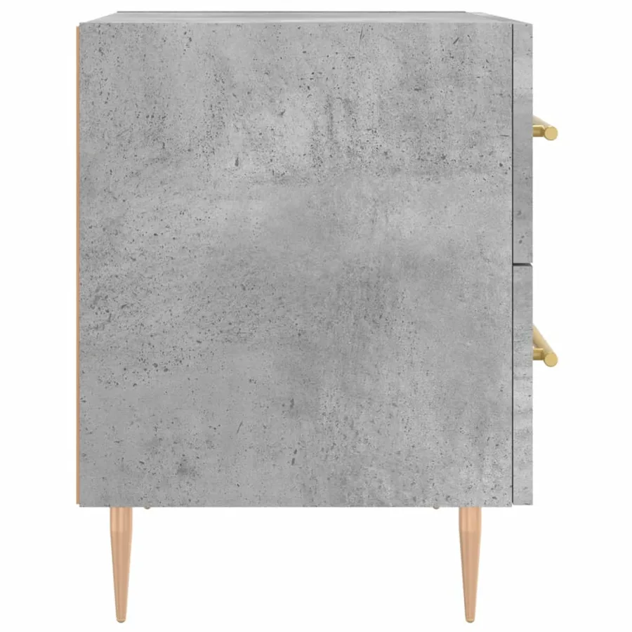 Table de chevet gris béton 40x35x47,5 cm bois d’ingénierie - 7