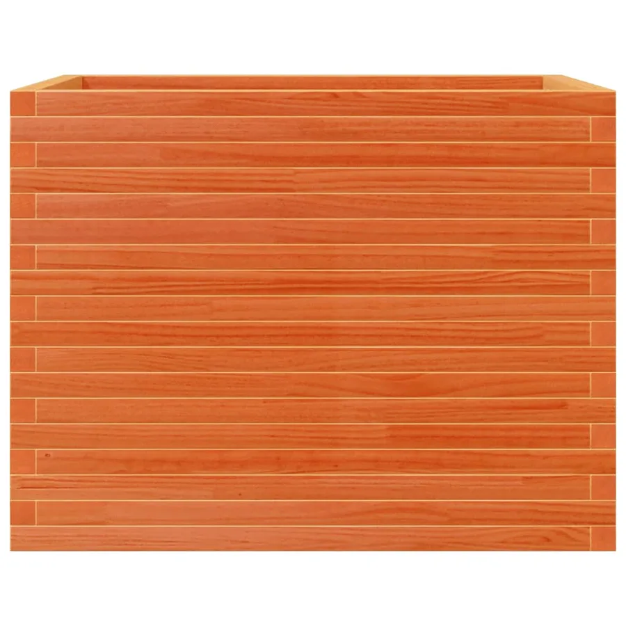 Jardinière cire marron 90x60x68,5 cm bois de pin massif - 5