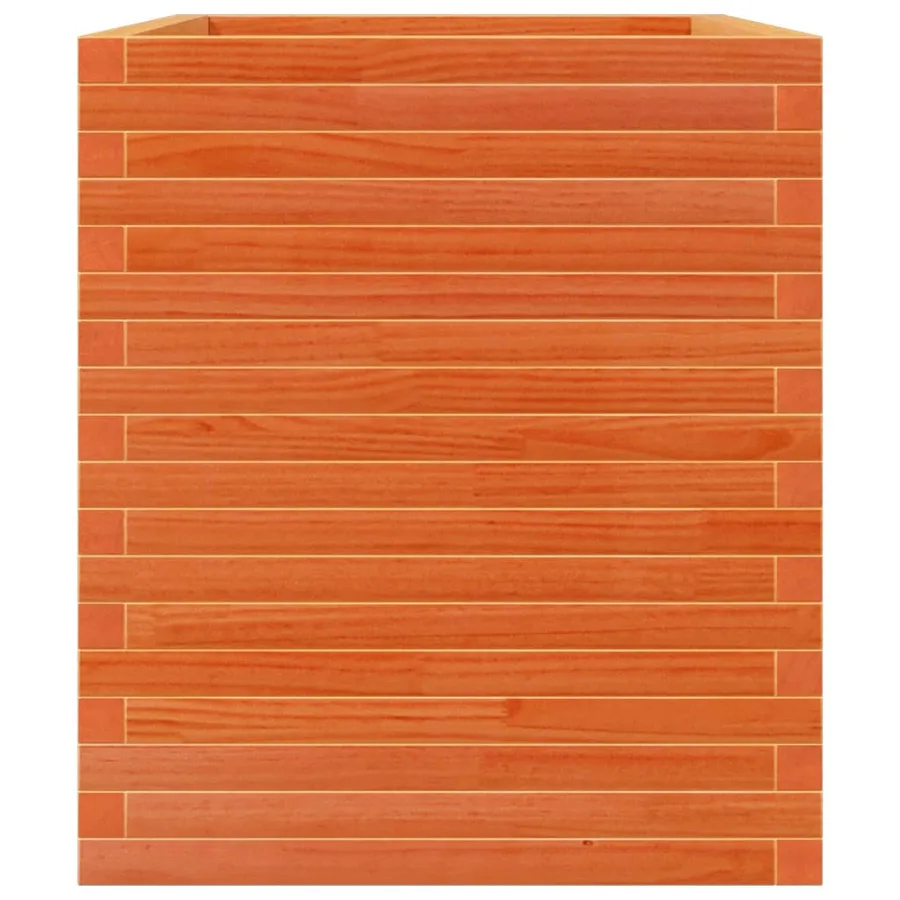 Jardinière cire marron 90x60x68,5 cm bois de pin massif - 6