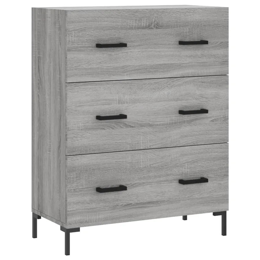 Buffet sonoma gris 69,5x34x90 cm bois d'ingénierie - 2