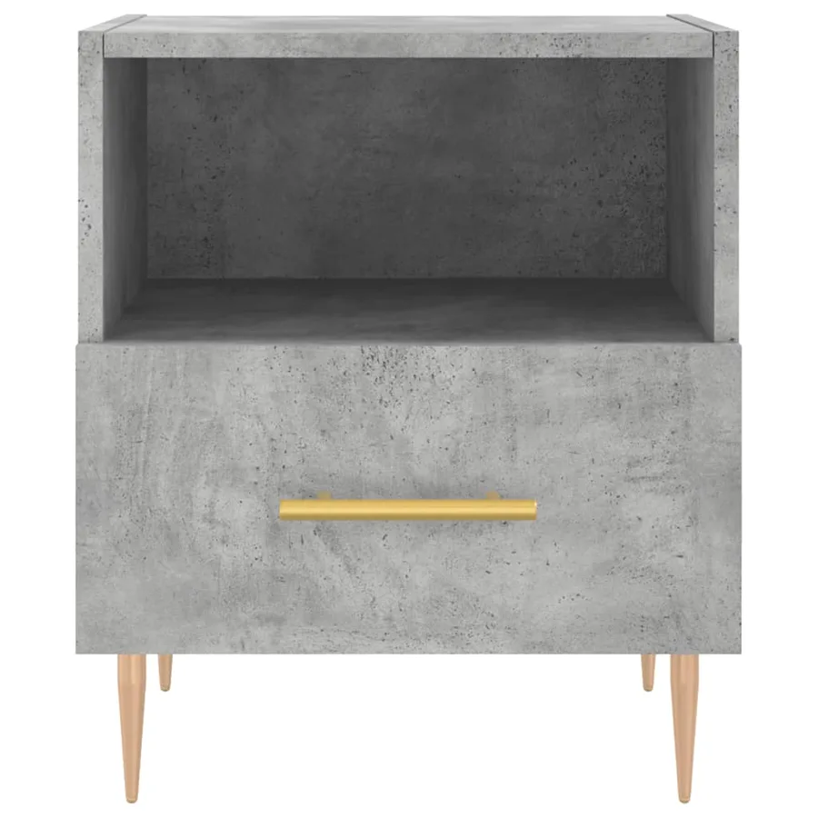 Tables de chevet 2pcs gris béton 40x35x47,5cm bois d’ingénierie - 6