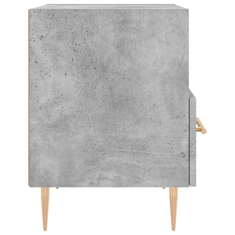 Tables de chevet 2pcs gris béton 40x35x47,5cm bois d’ingénierie - 8