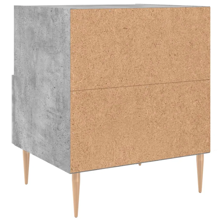 Tables de chevet 2pcs gris béton 40x35x47,5cm bois d’ingénierie - 9