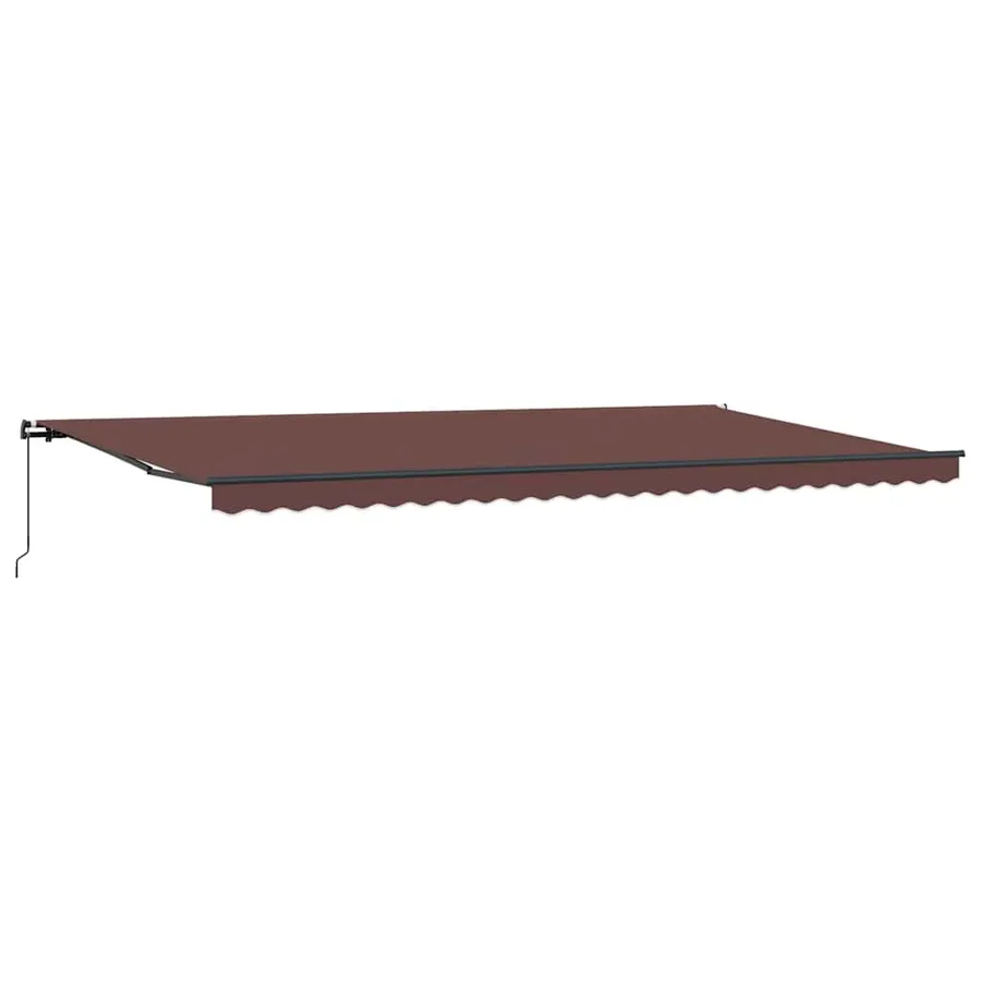 Auvent manuel rétractable marron 600x300 cm - 2
