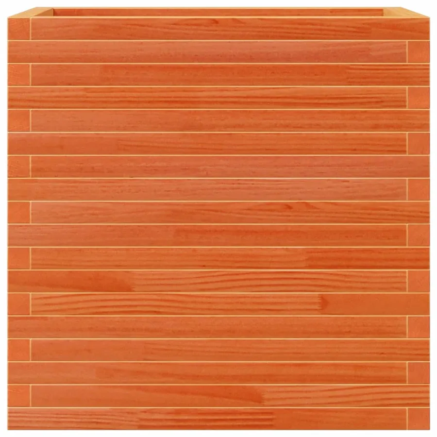 Jardinière cire marron 70x40x68,5 cm bois de pin massif - 5