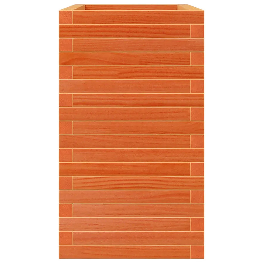 Jardinière cire marron 70x40x68,5 cm bois de pin massif - 6