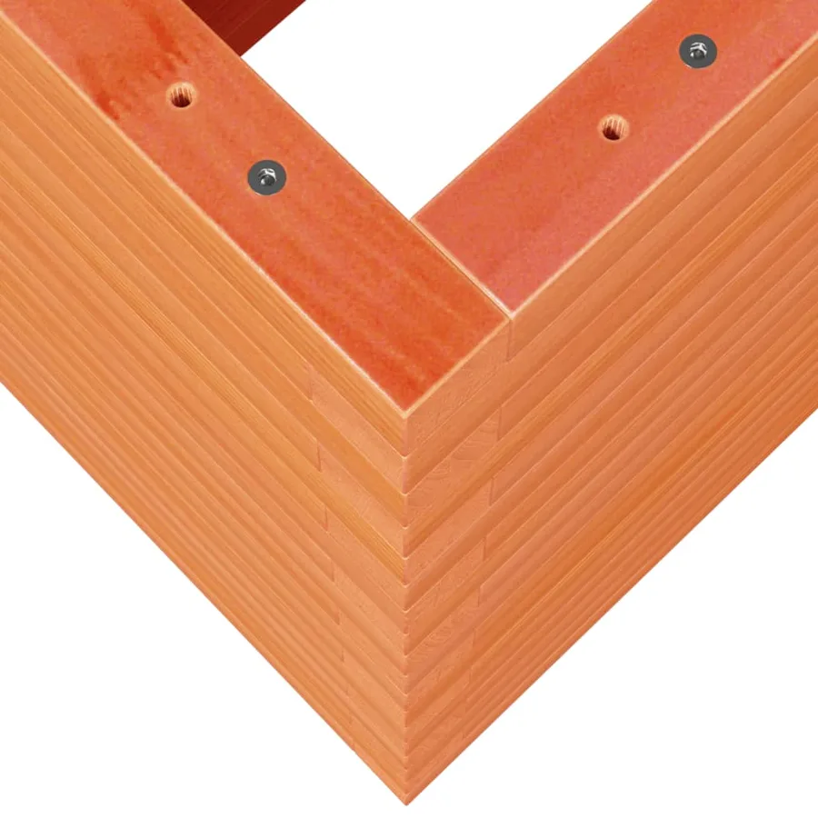 Jardinière cire marron 70x40x68,5 cm bois de pin massif - 8