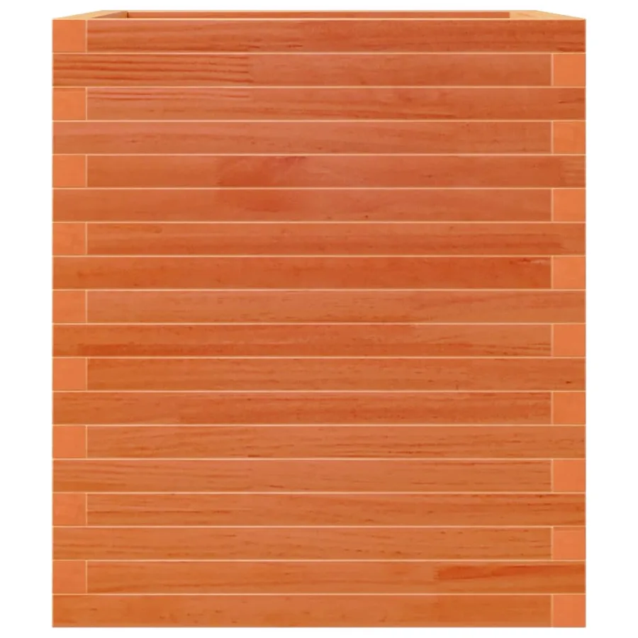 Jardinière cire marron 60x60x68,5 cm bois de pin massif - 6