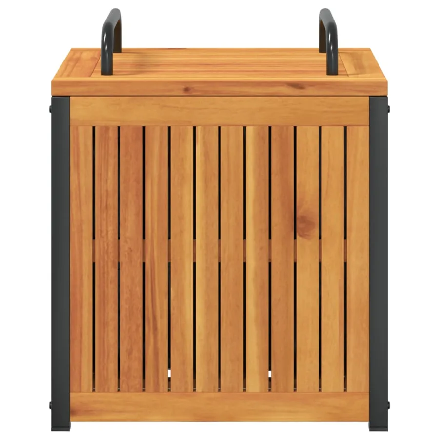 Boîte à coussins d'extérieur bois d'acacia solide et acier - 5