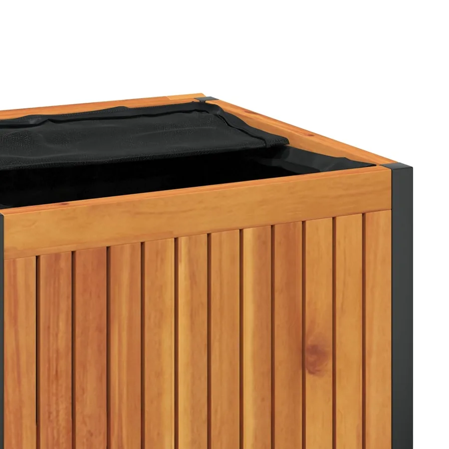 Boîte à coussins d'extérieur bois d'acacia solide et acier - 9