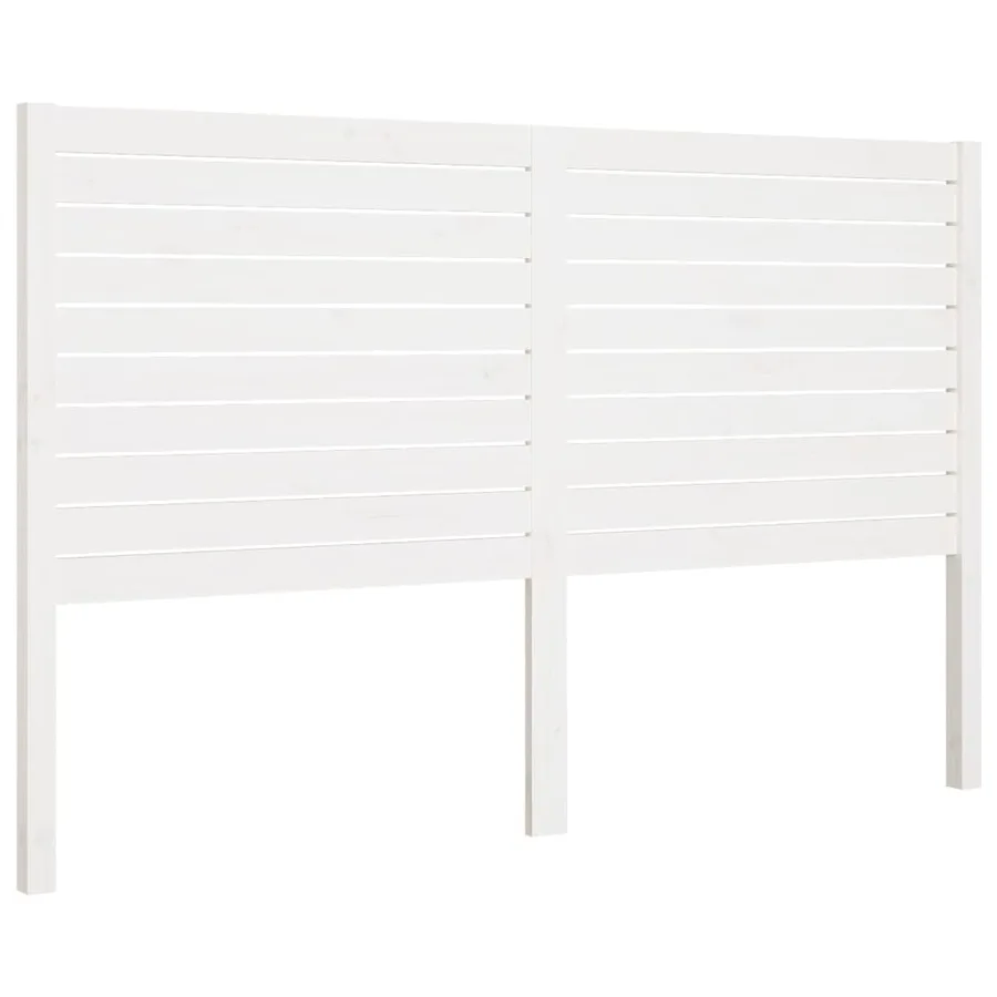 Tête de lit Blanc 146x4x100 cm Bois massif de pin - 2