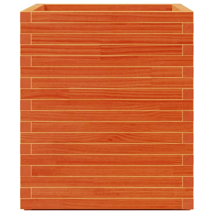 Jardinière cire marron 60x60x72,5 cm bois de pin massif - 6